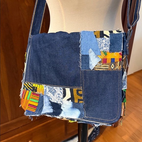 Upcycled Denim Patchwork Crossbody